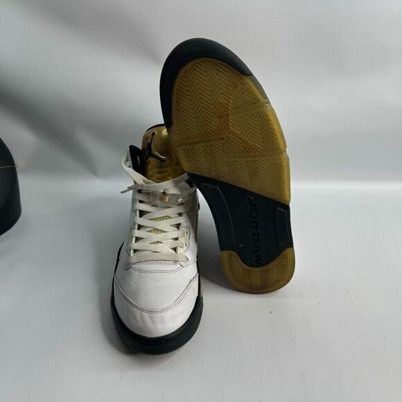 Men’s Air Jordan 5 Retro Olympic 2016 White Gold Sz 10 136027-133 - Picture 8 of 9